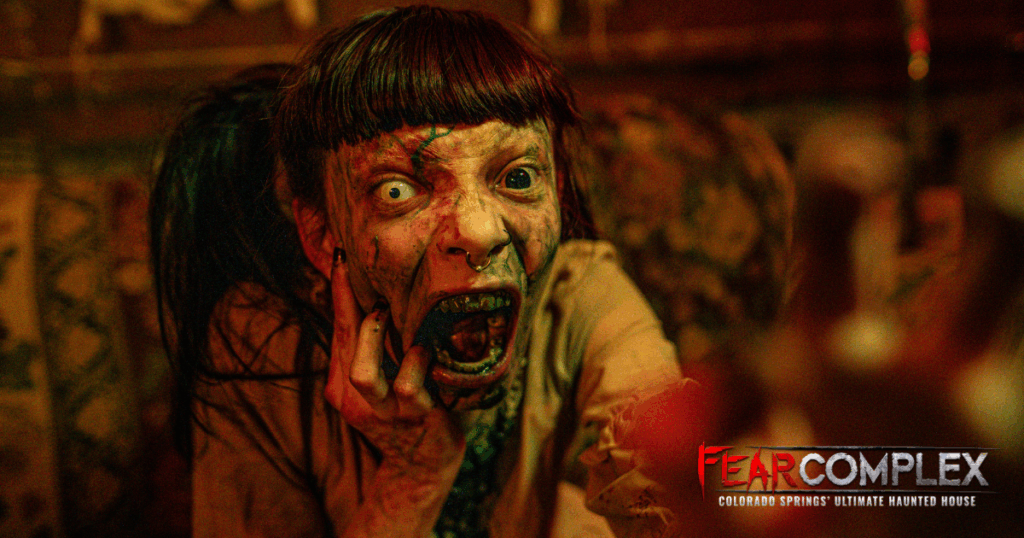 Fear Complex logo with zombie kid