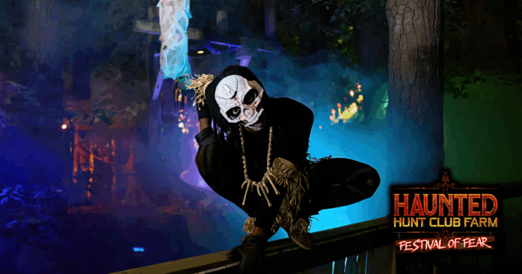 Haunted Hunt Club Farm - Festival of Fear logo with voodoo priest